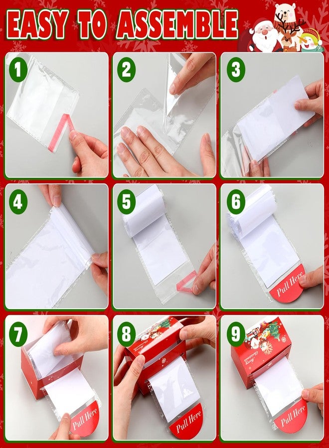 Resholder 9 Pack Christmas Money Box for Cash Gift Pull Surprise Money Holder Gifts with 200 Transparent Bill Christmas Bill Dispenser with Handle Gift Bags Funny Way to Give Cash Xmas DIY Pull Out Box Set - Image 3